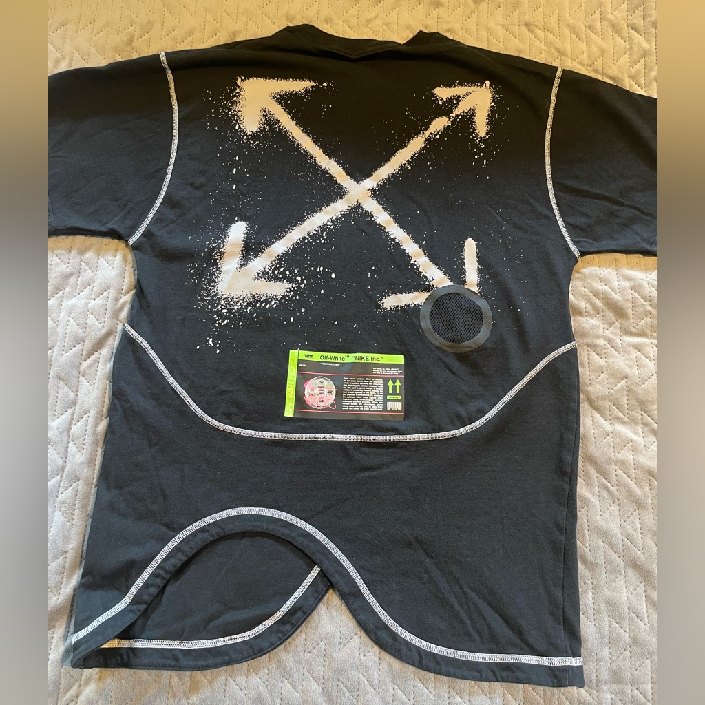 Nike Off-White T Shirt Mens Size Xs Nwot Black